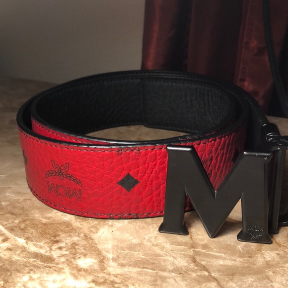 mcm black and red belt
